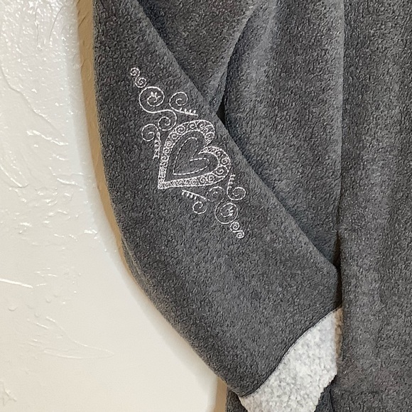 Disney zip up fleece Mickey Minnie sweater SZ M - Picture 3 of 14